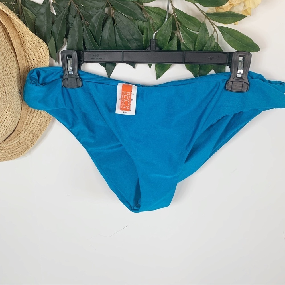Becca Bikini Bottom Mod Fit Rouched back! Size XL